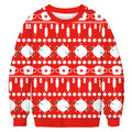 Digital Printing Women's Casual Tide Brand Round Neck Sweater Autumn Couple Pullover