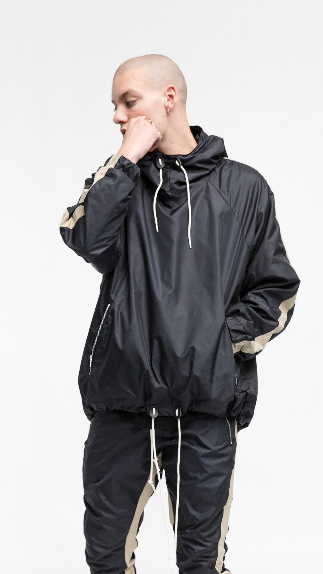 Hooded trench coat