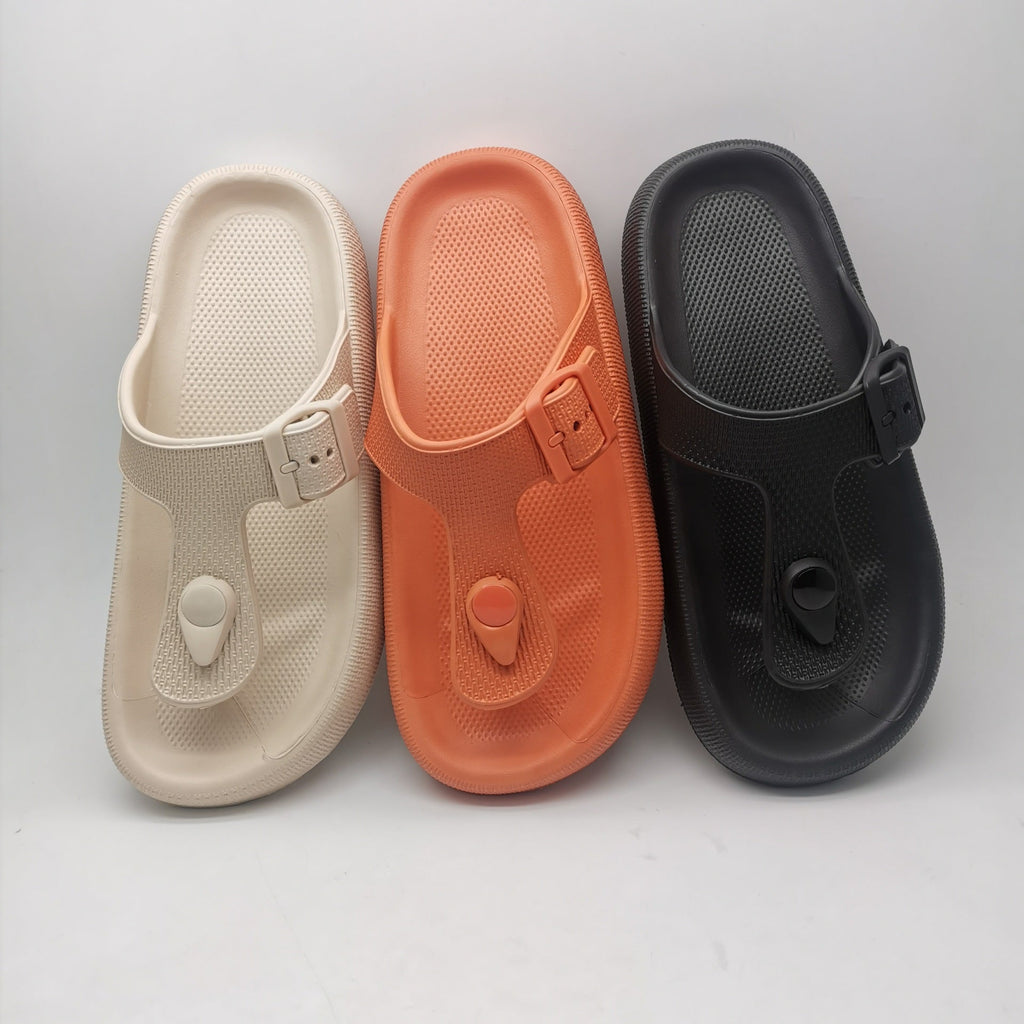 EVA Buckle Flip-flop Fashion Non-slip Slip-on Slippers Outdoor Dual-use Beach Shoes