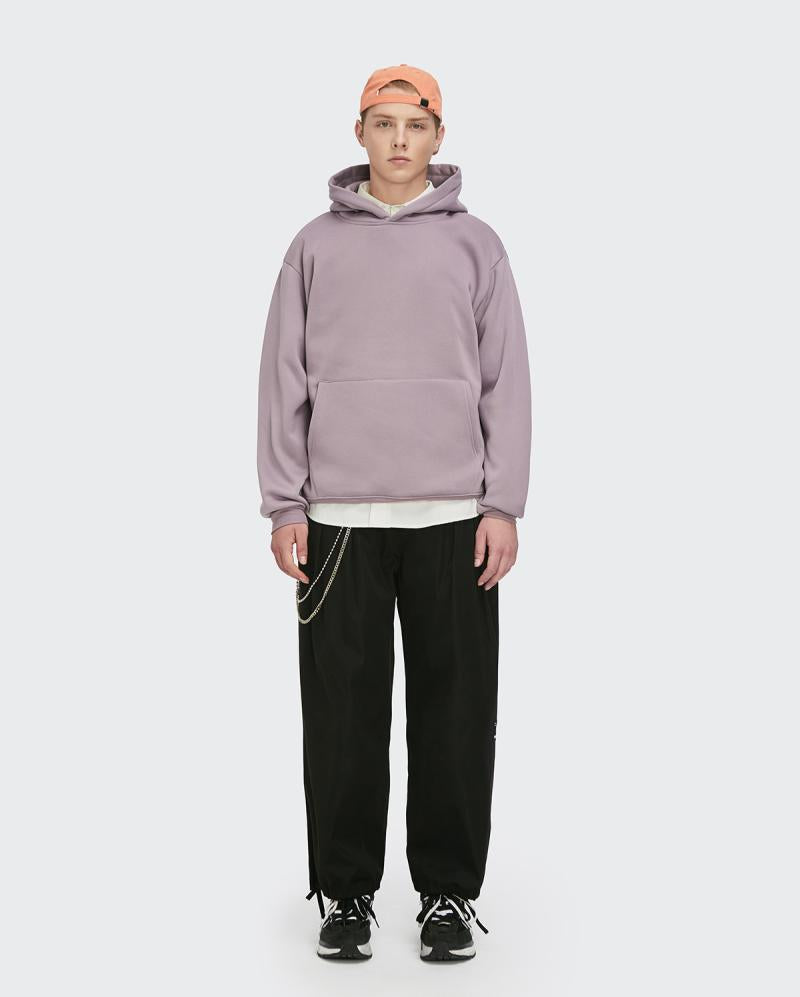 Hooded Plus Velvet Padded Pullover Solid Color Sweater Hoodie Long Sleeves