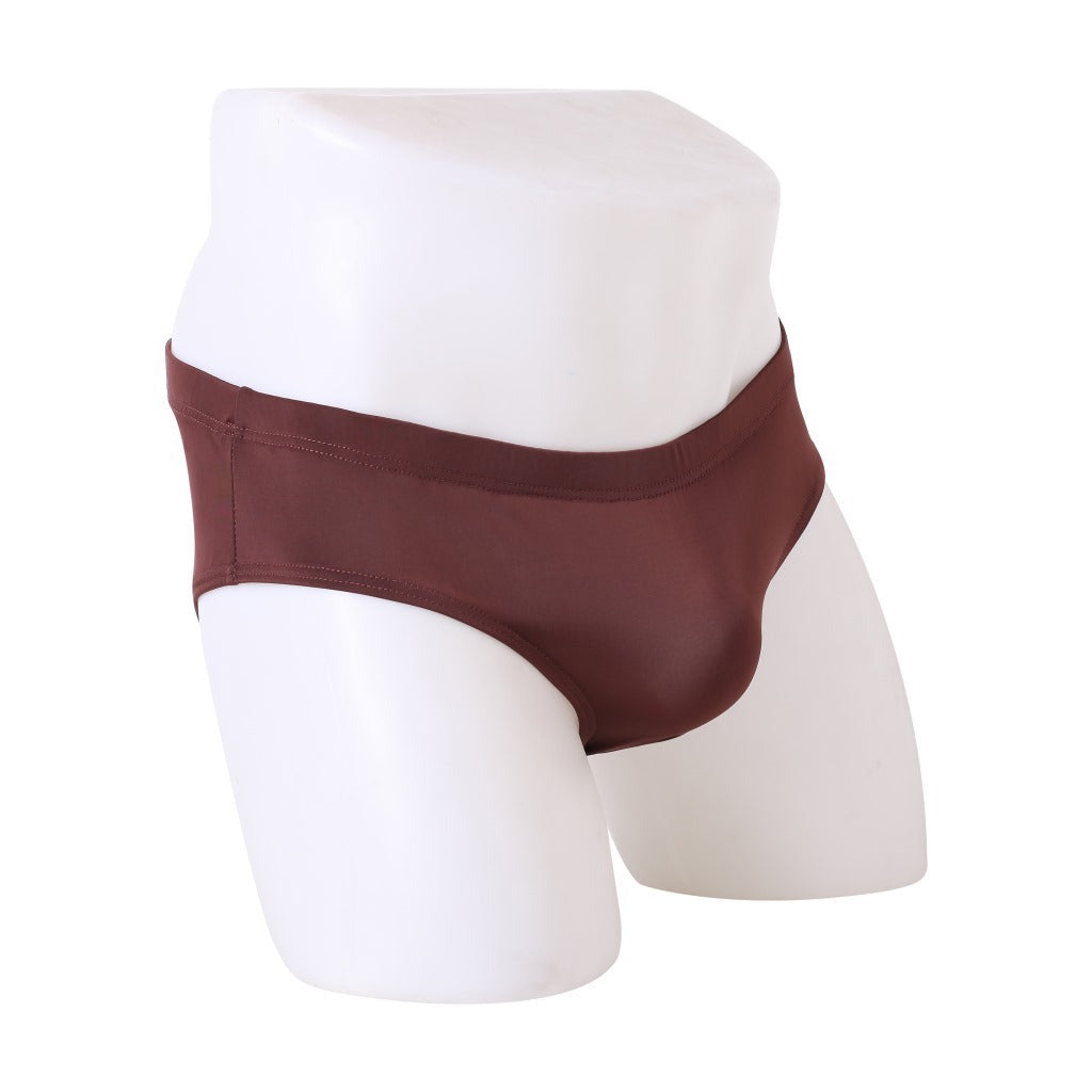 Men's Transparent Ice Silk Breathable Low Waist Briefs