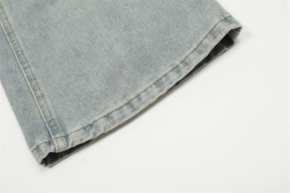 Niche Loose Denim Trousers Men's Design Sense