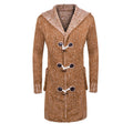 New Korean Men's Hooded Knit Cardigan Sweater