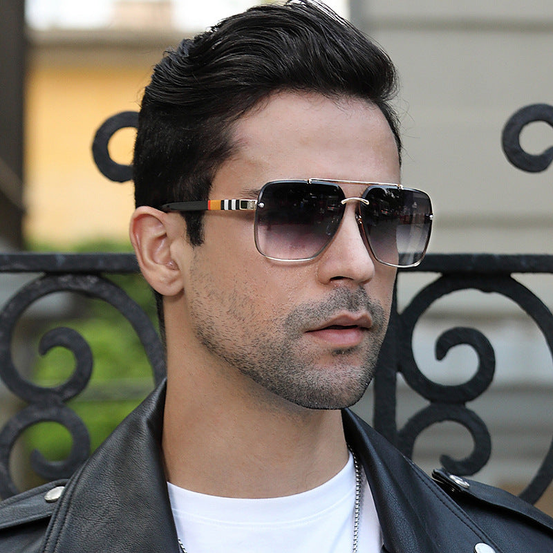 Retro Square Frame Men's Sunglasses