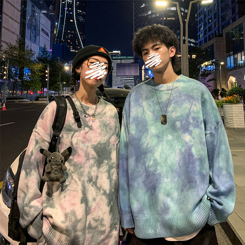 Men's Loose Korean Style Trendy Personality Hong Kong Style Sweater