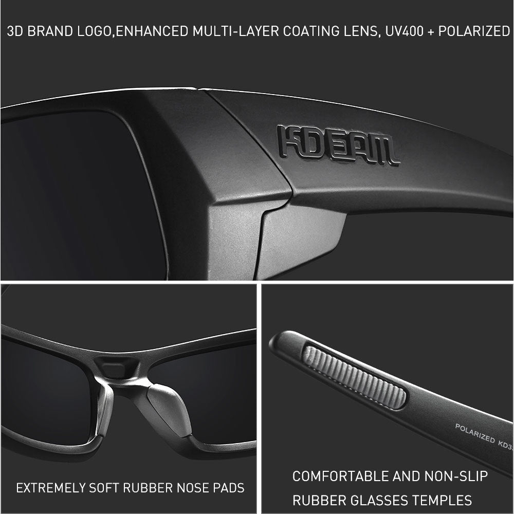 New Outdoor Sports Polarized Sunglasses Square Versatile Eye Protection Colorful Sunglasses
