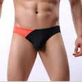 Men's Ice Silk Underwear U Convex Color Matching Briefs