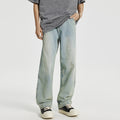 Men's Retro Washed Distressed Light-colored Jeans