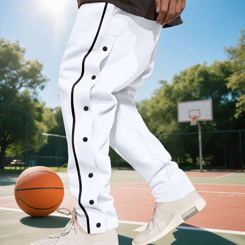 Basketball Breasted Tear And Pull Sports Casual Sweatpants