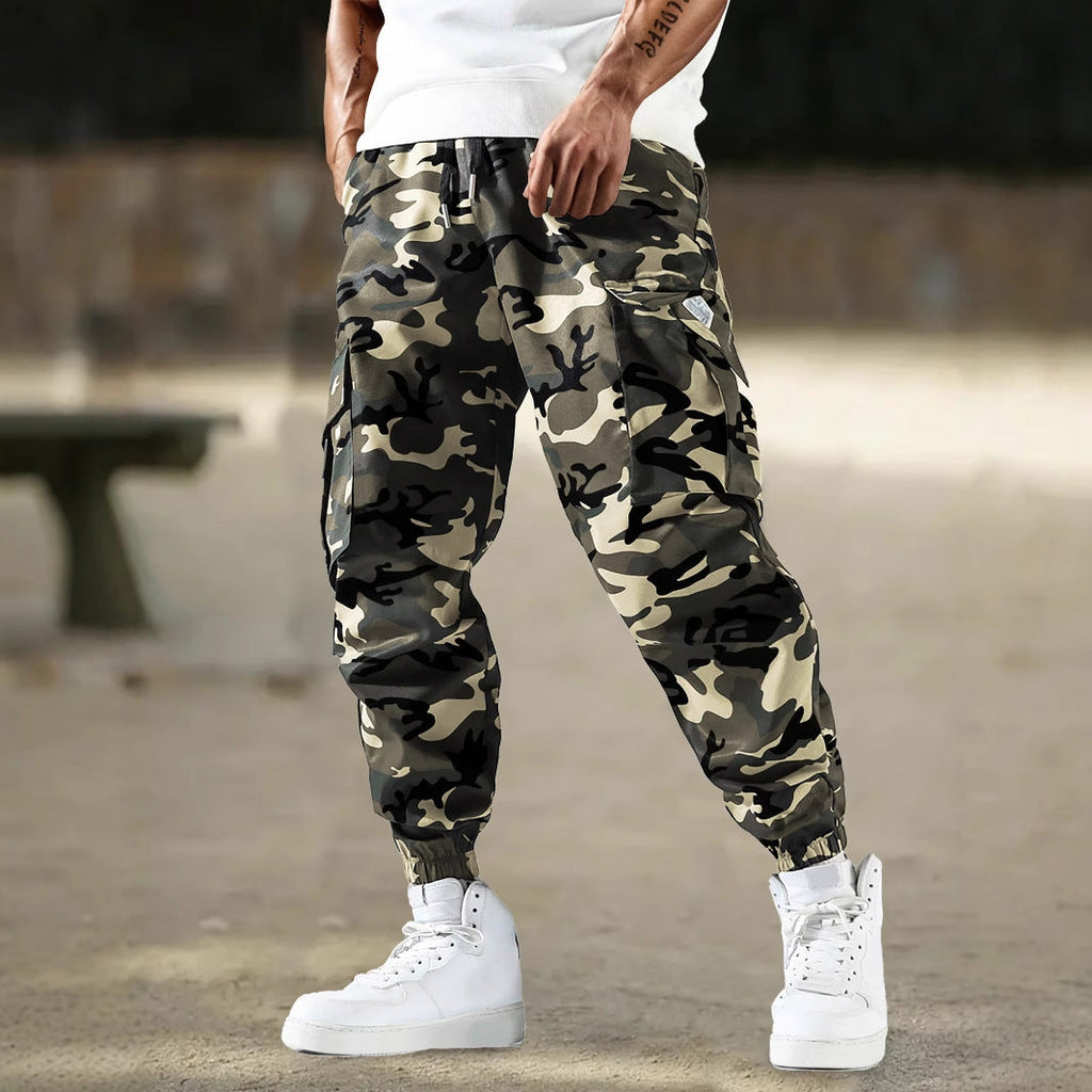 Men's Fashion Camouflage Work Pants With Side Pockets Casual Regular