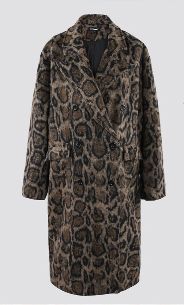 Winter Long Oversize Loose High-end Woolen Coat For Men