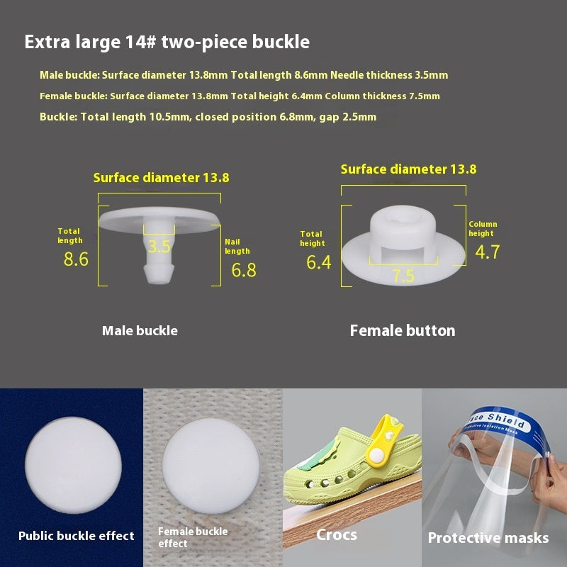 Cave Shoes Plastic Buttons And Rubber Side Edges