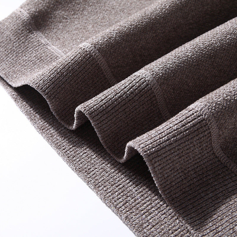 Men's Plus Fleece Warm High Neck Sweater
