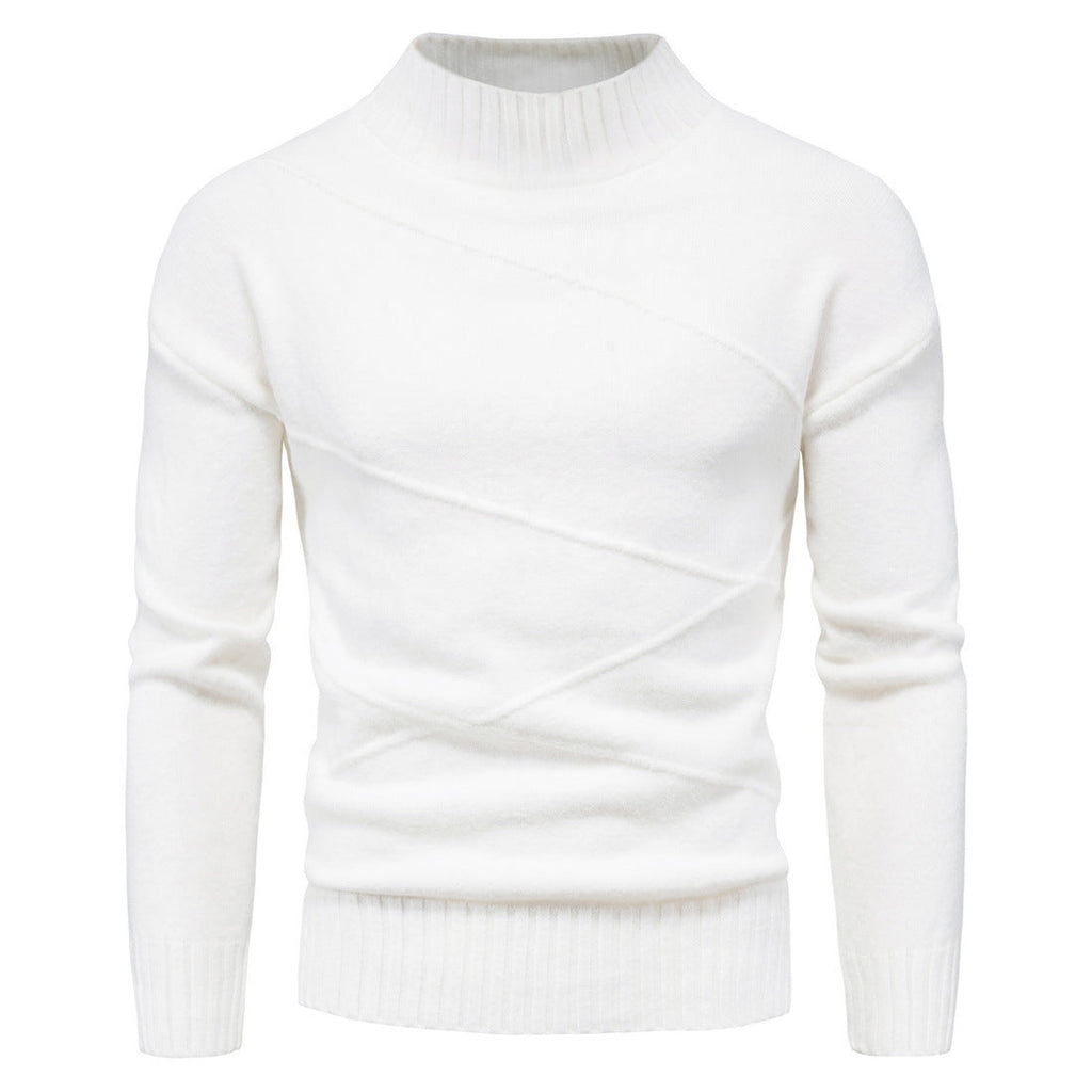 Autumn And Winter New Solid Color Pullover Men's Sweater