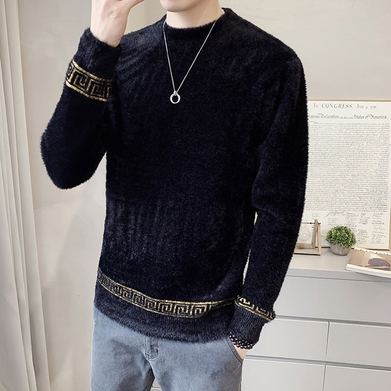 Mink High Collar Sweater Men's