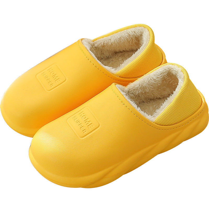 Wrap Heel Warm Couple Plush Thick Bottom Wool Cotton Shoes