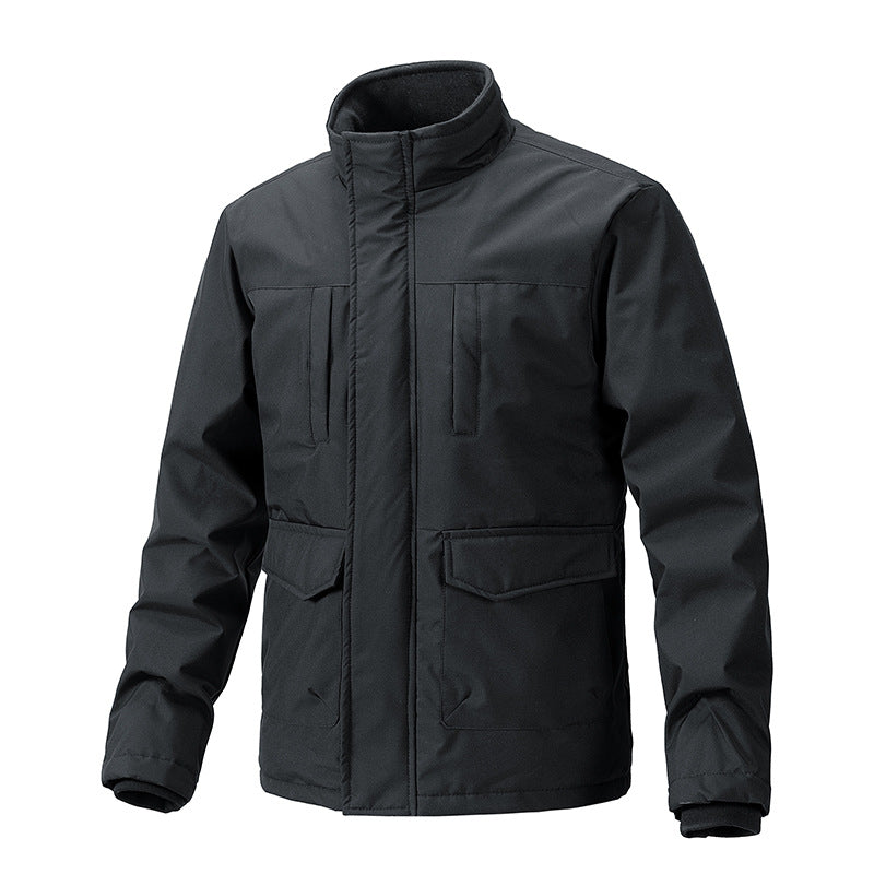 Autumn And Winter Thin Cotton Stand-up Collar Slim Fit Large Pocket Fashion Youth Jacket Top