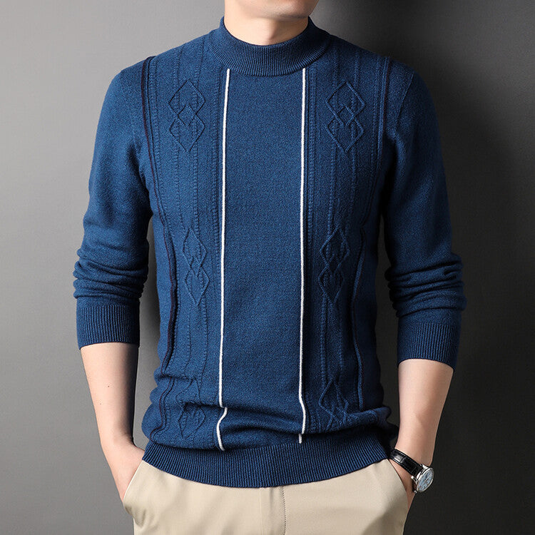 Men's Polyester Warm Sweater In Winter