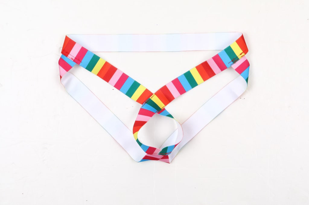 Men's Ice Silk Low Waist Hollow Out Underwear Thong