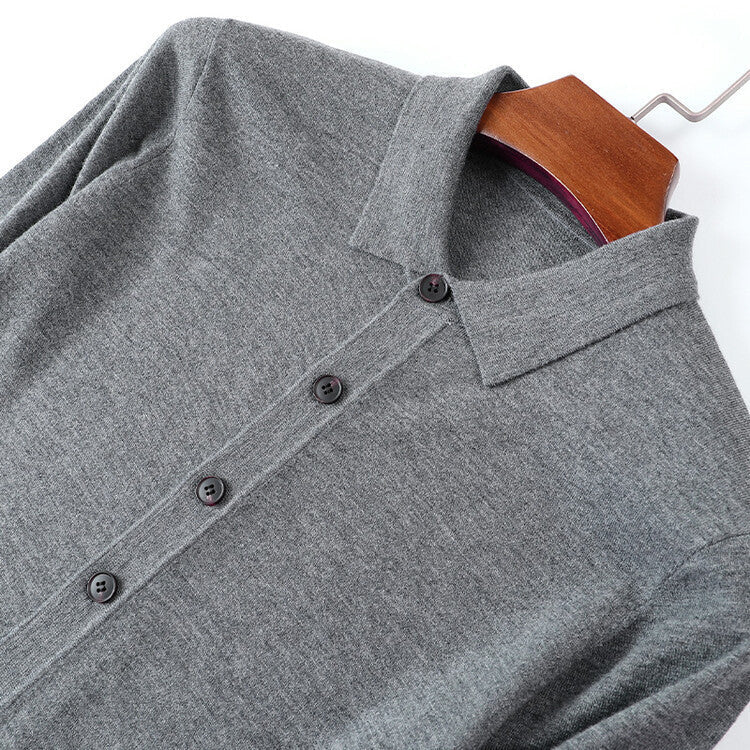 Solid Color 48 Worsted Single-sided Wool Sweater