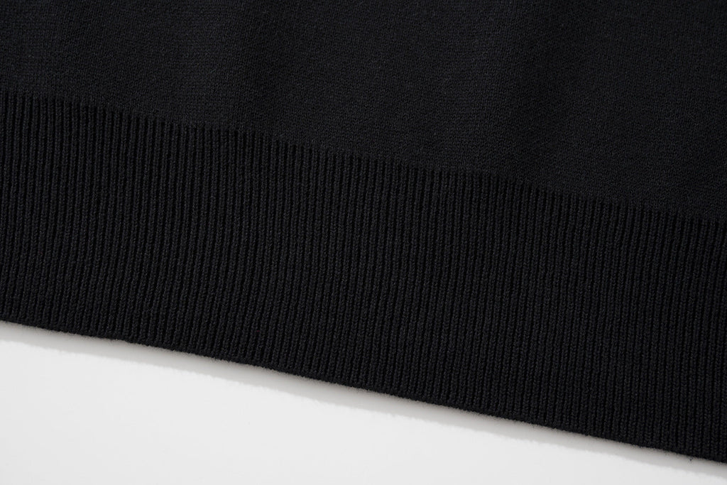 Retro Crew Neck Color Matching Sweater