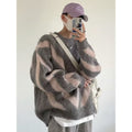 Loose And Lazy Style Warm Winter Stand Collar Lamb Wool Cotton-padded Jacket Men