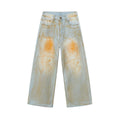 Men's Retro Loose Straight Jeans With High Street Design