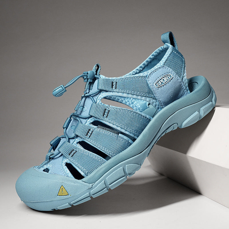 Men's Thick Bottom Toe Cap Beach Upstream Plus Size Outdoor Casual Shoes