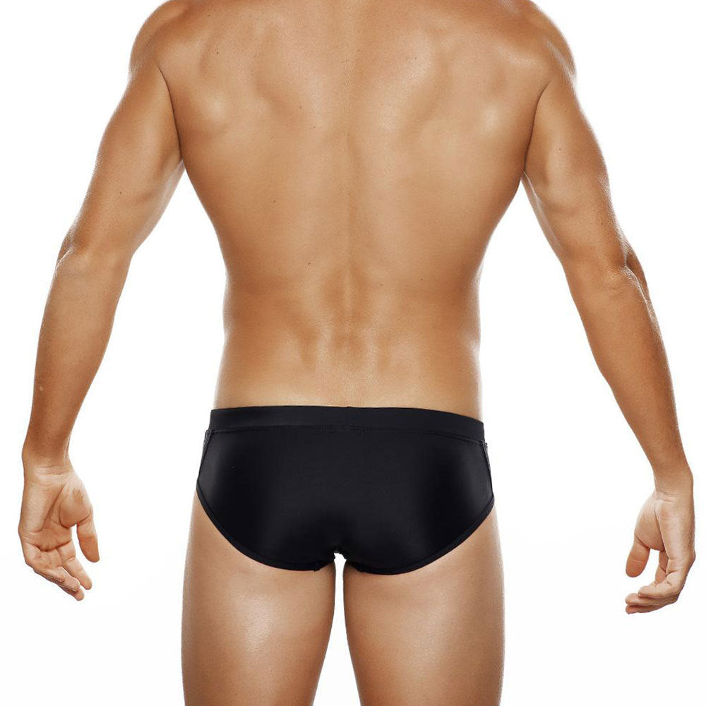 Black Triangle Bikini Side Mesh Shorts