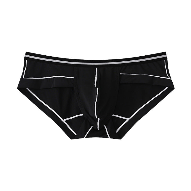 Ice Silk Men's Summer Breathable Solid Color Triangle Underwear