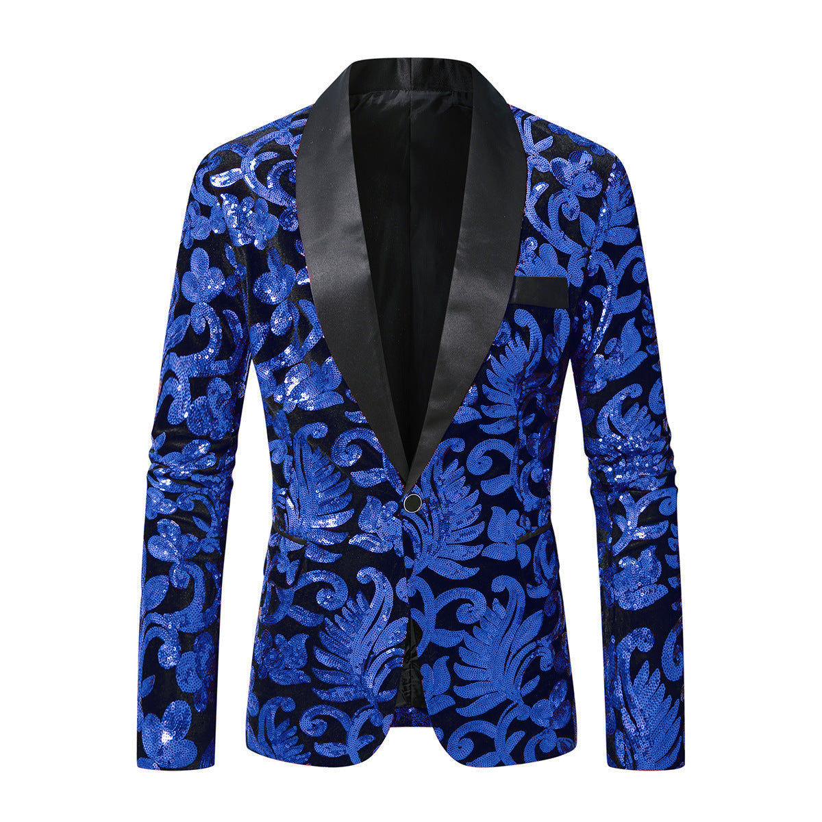 Men's Loose And Versatile Velvet Sequin Suit Jacket