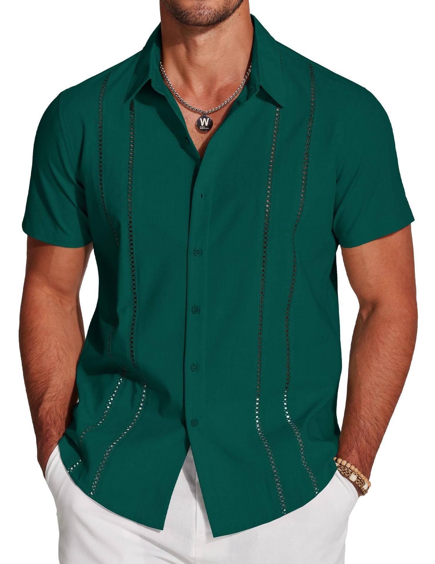 Men's Shirt Hawaiian Short Sleeve Shirt 3D Digital Print Holiday Printing