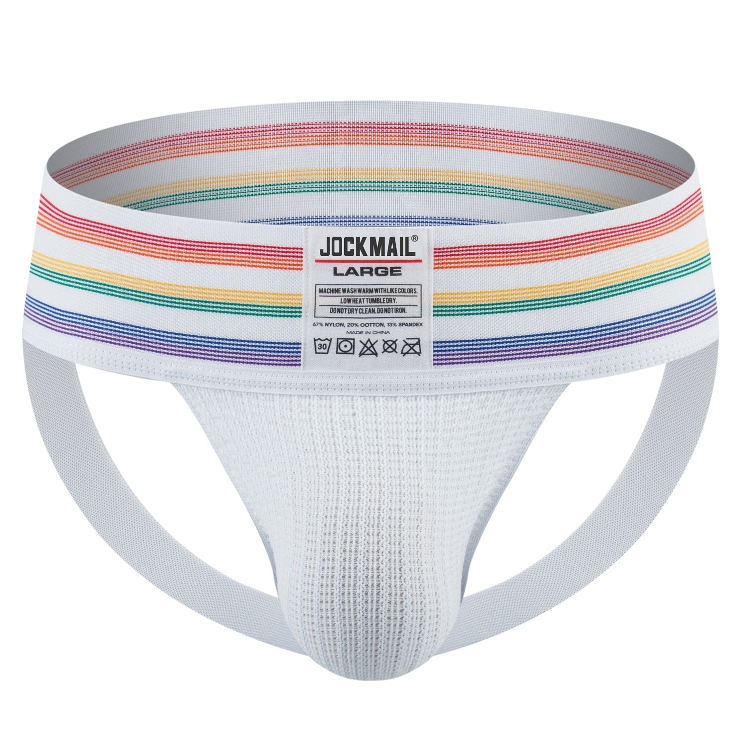 Men's T-back Wide Belt Breathable Rainbow