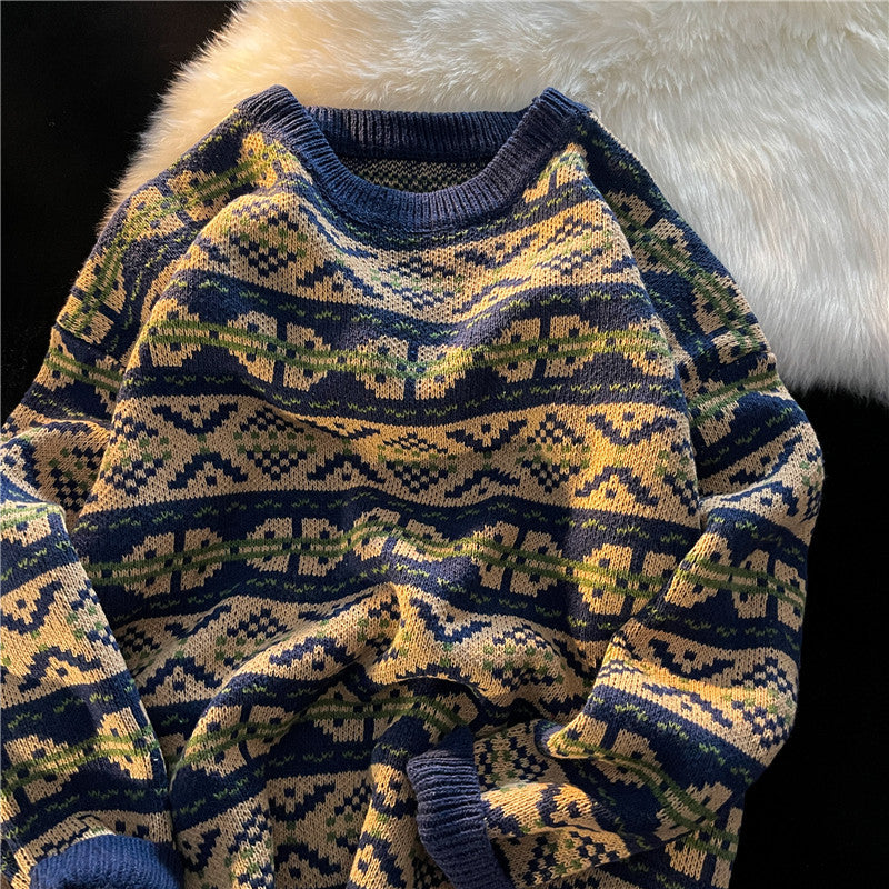 Men's Loose Retro Ethnic Leisure Warm Sweater
