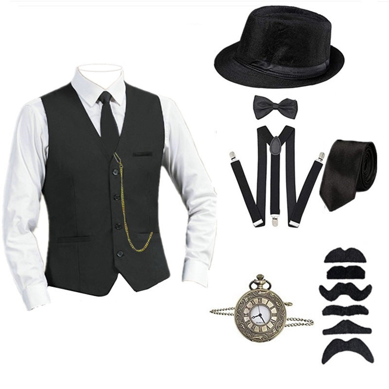 Men's Suit Hip Hop Engagement Party Cocktail Sleeveless Slim Fit