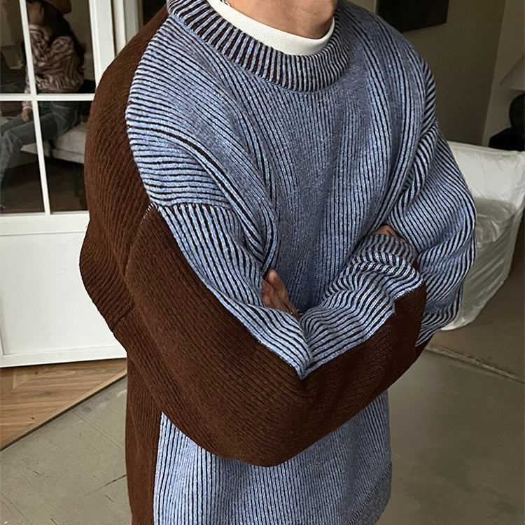 Men's Fashion Casual Round Neck Pullover Sweater