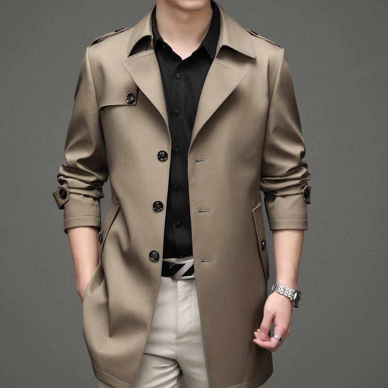 Casual Single-breasted High-end Plus Size Men's Jacket