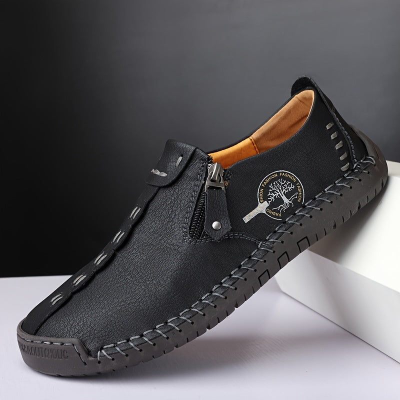 Cross Edge Side Zipper Handmade To The Shoe Sole Fashion