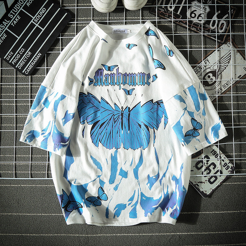 Summer Trend Fashion Summer  Japanese Large Size Loose Short Sleeve