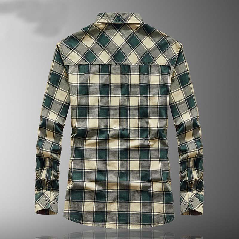 Men's long sleeve plaid shirt