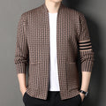 Knitted Cardigan Jacket Semi-scoop Neck Sweater