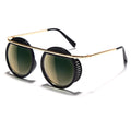 New round frame steampunk sunglasses