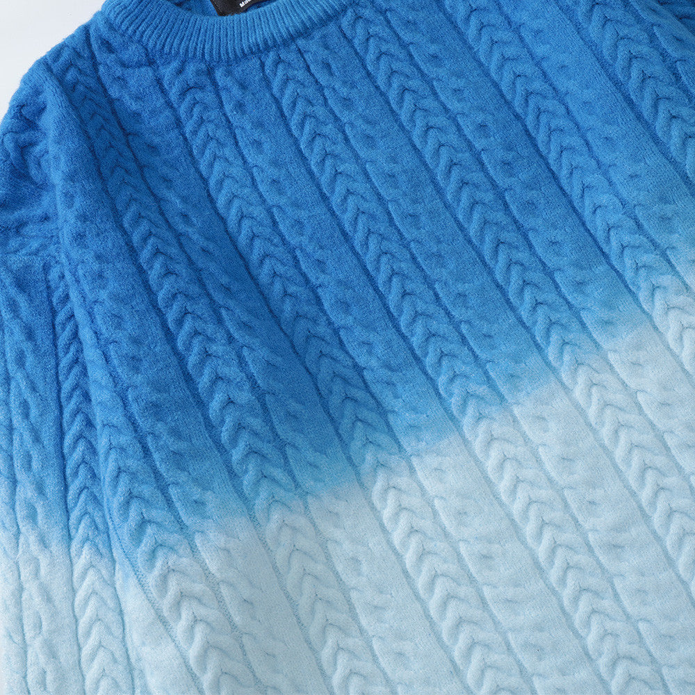 Contrast Dye Gradient Sweater Men's Loose Fit
