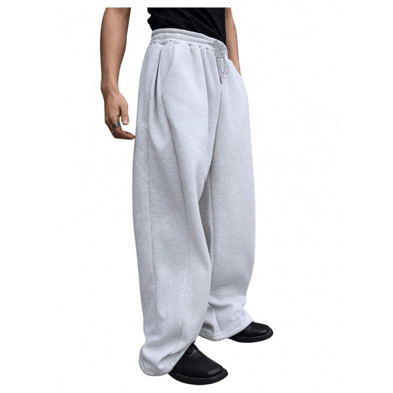 Men's Sweatpants Waist Drawstring Straight Loose Trousers