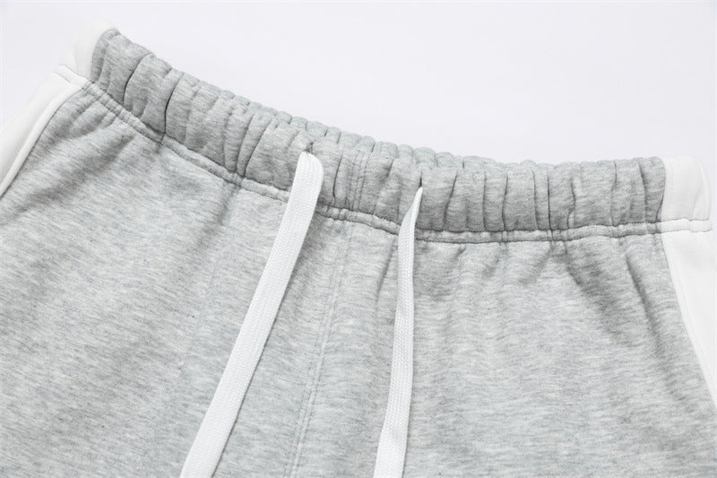 Contrast Drawstring Leggings Casual Trousers For Men's Street Loose Versatile Trousers