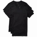 Slim Fit White And Black Crewneck T-shirt 3 Pack Man T