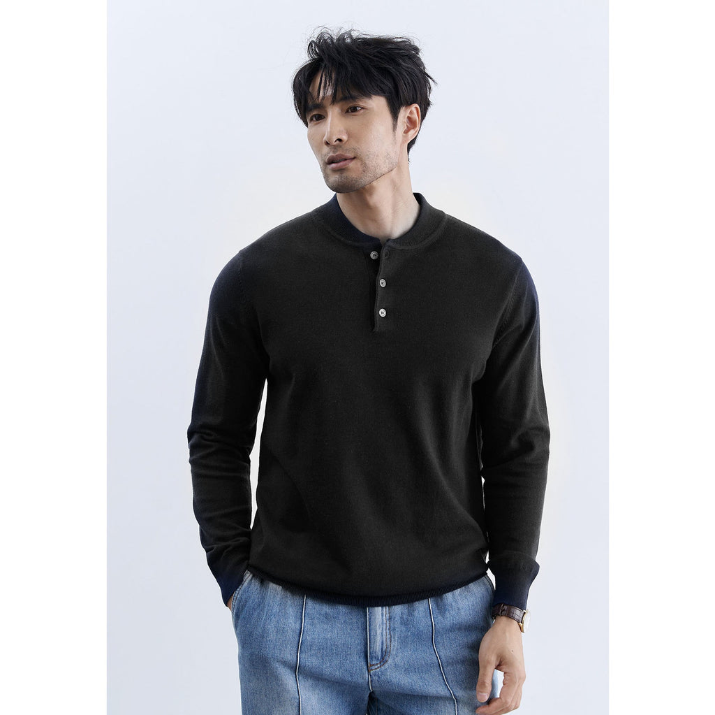 Autumn And Winter New Long-sleeved Knitted Sweater For Men Slim Fit