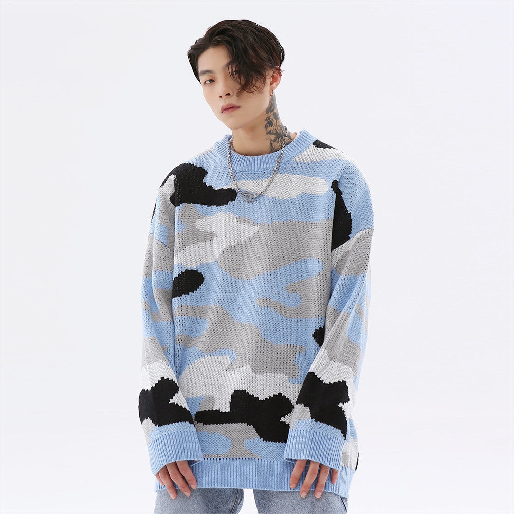 European And American Tide Brand Loose Long-sleeved Pullover Sweater