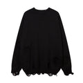 Solid Color Ripped Pullover For Men
