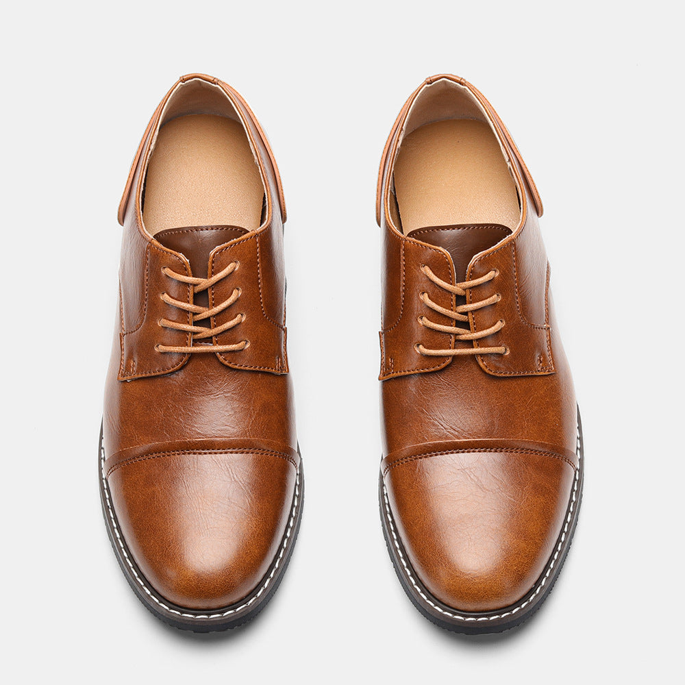 Business Formal Wear Cross-border Plus Size Retro Summer Men's Fashion Leather Shoes